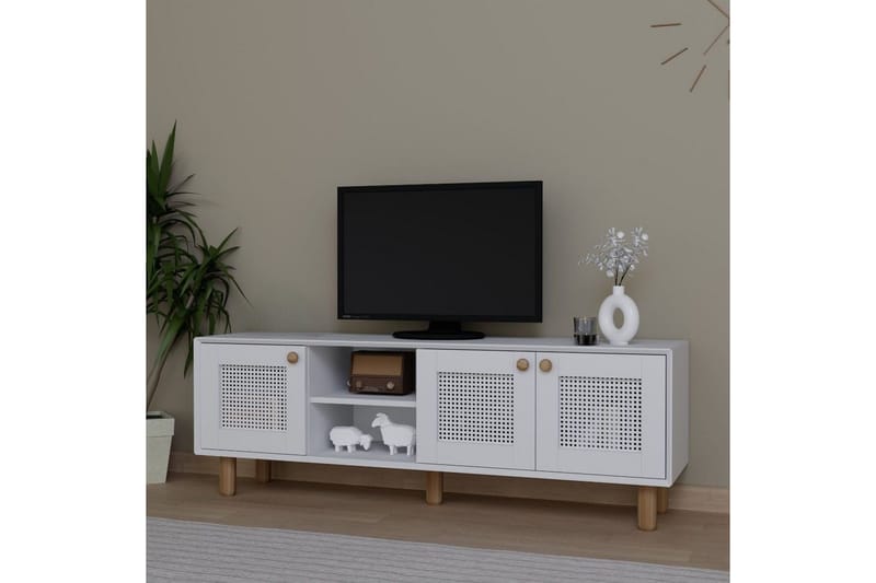 Kuniyoshi Tv-bänk 160 cm - Vit - Möbler - Vardagsrum - Tv-möbler & mediamöbler - Tv-bänkar