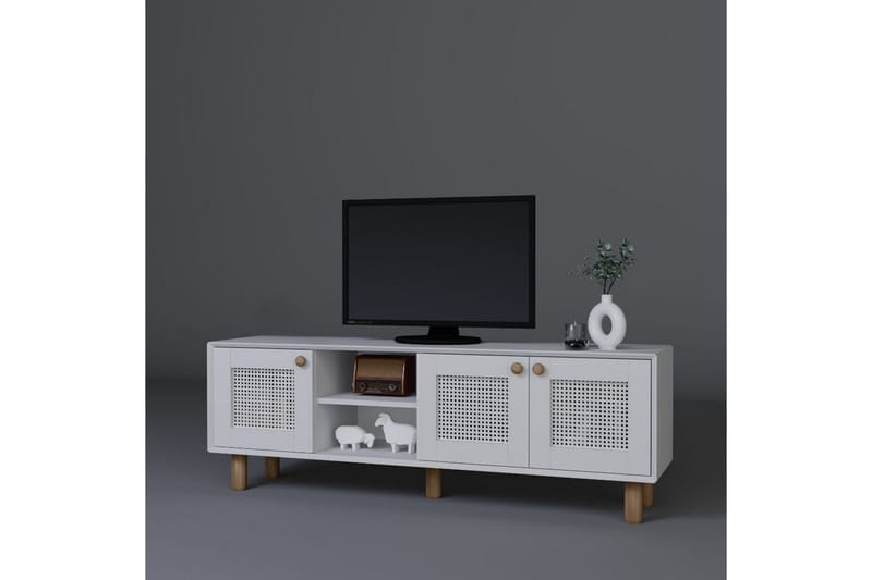 Kuniyoshi Tv-bänk 160 cm - Vit - Möbler - Vardagsrum - Tv-möbler & mediamöbler - Tv-bänkar