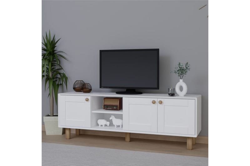 Kuniyoshi Tv-bänk 160 cm - Vit - Möbler - Vardagsrum - Tv-möbler & mediamöbler - Tv-bänkar