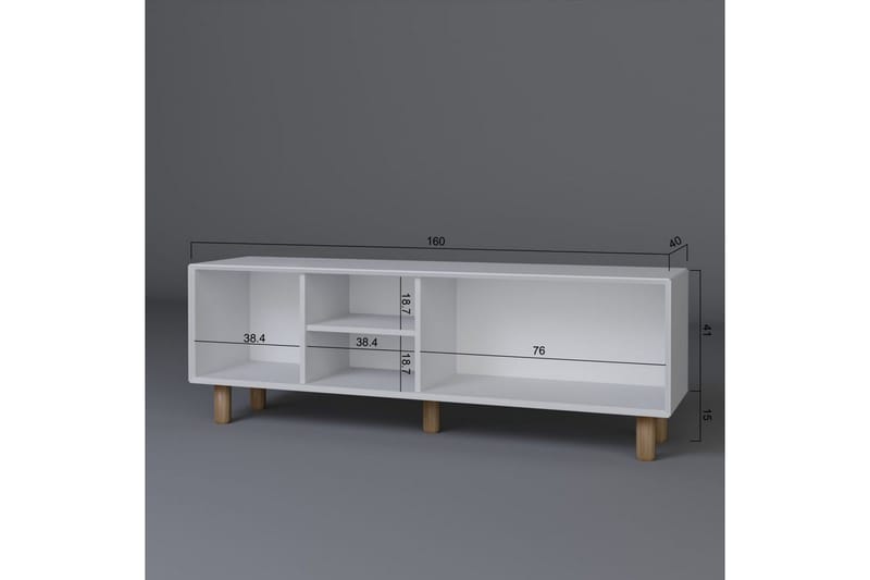 Kuniyoshi Tv-bänk 160 cm - Vit - Möbler - Vardagsrum - Tv-möbler & mediamöbler - Tv-bänkar