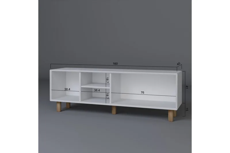 Kuniyoshi Tv-bänk 160 cm - Vit - Möbler - Vardagsrum - Tv-möbler & mediamöbler - Tv-bänkar