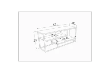 Lorin Tv-bänk 120 cm - Svart/Vit - Möbler - Vardagsrum - Tv-möbler & mediamöbler - Tv-bänkar