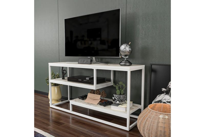 Lorin Tv-bänk 120 cm - Vit - Möbler - Vardagsrum - Tv-möbler & mediamöbler - Tv-bänkar