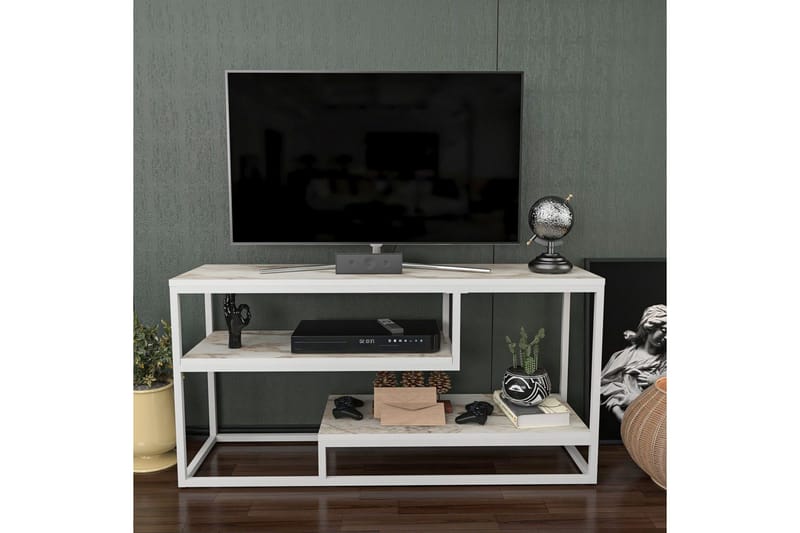 Lorin Tv-bänk 120 cm - Vit - Möbler - Vardagsrum - Tv-möbler & mediamöbler - Tv-bänkar