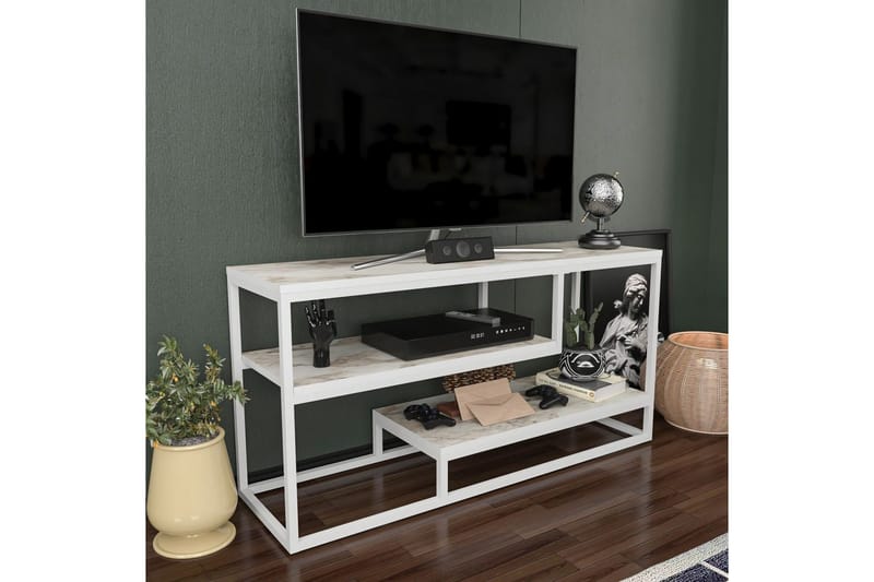 Lorin Tv-bänk 120 cm - Vit - Möbler - Vardagsrum - Tv-möbler & mediamöbler - Tv-bänkar