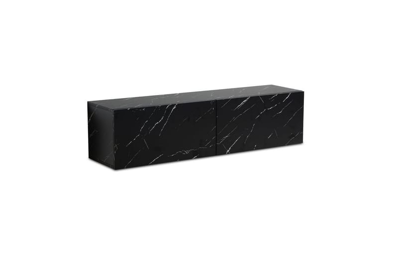 Lowboard Wohnling Folierad upphängning med luckdörr, modern Marmor, Svart, 120 cm - Marmor, Svart, 120 cm - Möbler - Vardagsrum - Tv-möbler & mediamöbler - Tv-väggfästen & mediastativ - Tv stativ & väggfästen