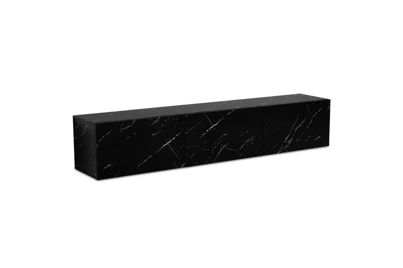 Lowboard Wohnling Folierad upphängning med luckdörr, modern Marmor, Svart, 160 cm - Marmor, Svart, 160 cm - Möbler - Vardagsrum - Tv-möbler & mediamöbler - Tv-väggfästen & mediastativ - Tv stativ & väggfästen
