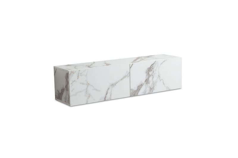 Lowboard Wohnling Folierad upphängning med luckdörr, modern Marmor, Vit, 120 cm - Marmor, Vit, 120 cm - Möbler - Vardagsrum - Tv-möbler & mediamöbler - Tv-väggfästen & mediastativ - Tv stativ & väggfästen