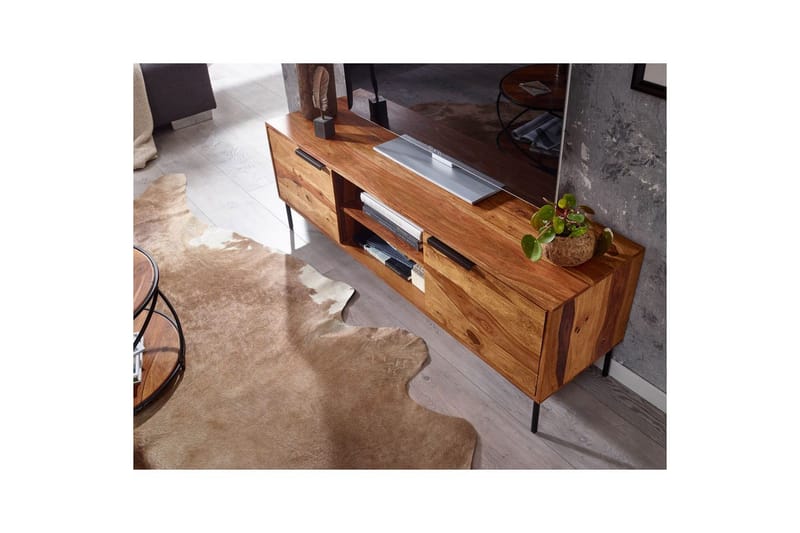 Lowboard Wohnling Massivt trä med förvaring 2 dörrar lantligt - Möbler - Vardagsrum - Tv-möbler & mediamöbler - Tv-bänkar