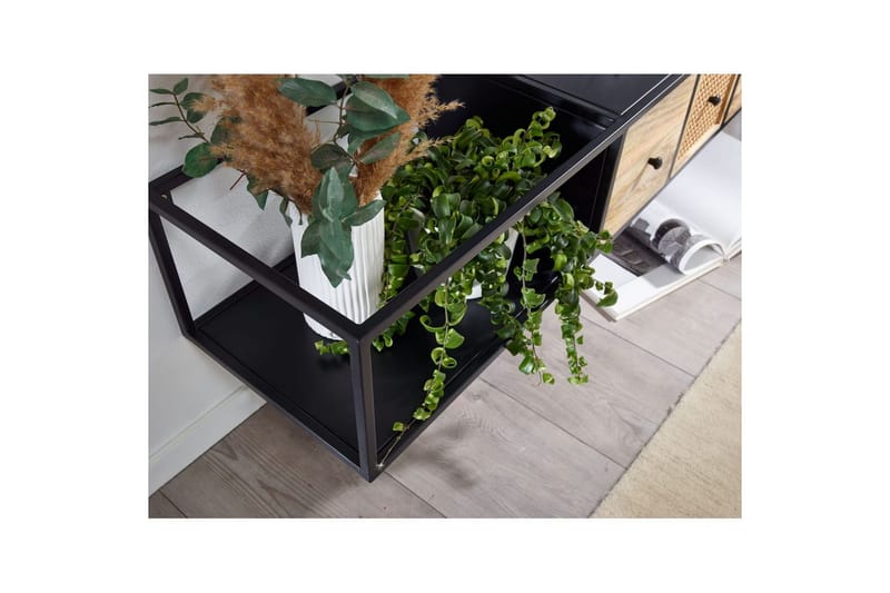 Lowboard Wohnling Metallhängande med 3 lådor i massivt trä Industriell - Möbler - Vardagsrum - Tv-möbler & mediamöbler - Tv-väggfästen & mediastativ - Tv stativ & väggfästen