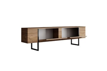 Luxe Golvstående Tv Bänk 180 cm med Förvaring i Furu - Beige - Möbler - Vardagsrum - Tv-möbler & mediamöbler - Tv-bänkar