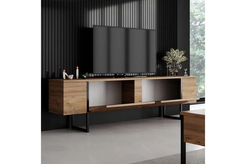 Luxe Tv-bänk 180 cm - Natur/Svart - Möbler - Vardagsrum - Tv-möbler & mediamöbler - Tv-bänkar