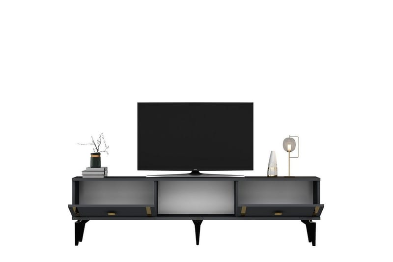 Male Tv-bänk 150 cm - Antracit/Guld - Möbler - Vardagsrum - Tv-möbler & mediamöbler - Tv-bänkar