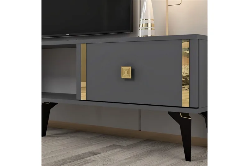 Male Tv-bänk 150 cm - Antracit/Guld - Möbler - Vardagsrum - Tv-möbler & mediamöbler - Tv-bänkar
