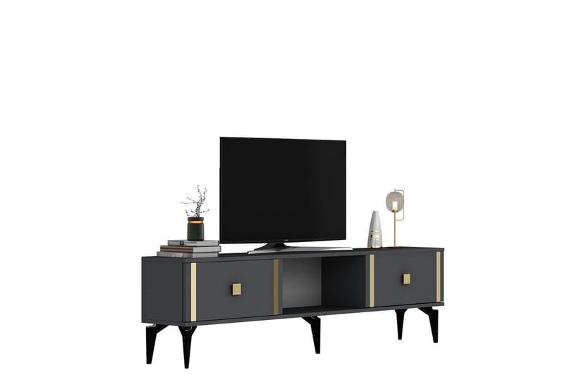 Male Tv-bänk 150 cm - Antracit/Guld - Möbler - Vardagsrum - Tv-möbler & mediamöbler - Tv-bänkar