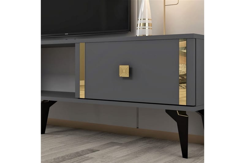 Male Tv-bänk 150 cm - Antracit/Guld - Möbler - Vardagsrum - Tv-möbler & mediamöbler - Tv-bänkar