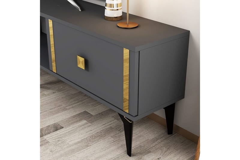 Male Tv-bänk 150 cm - Antracit/Guld - Möbler - Vardagsrum - Tv-möbler & mediamöbler - Tv-bänkar