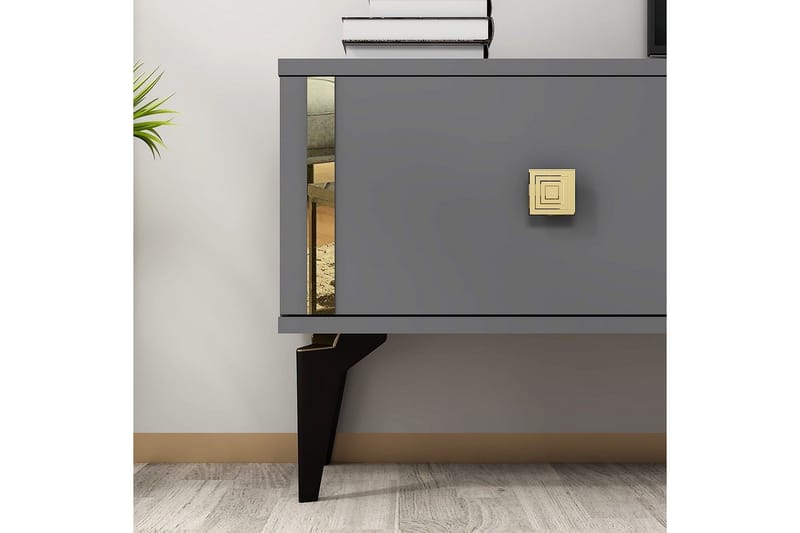 Male Tv-bänk 150 cm - Antracit/Guld - Möbler - Vardagsrum - Tv-möbler & mediamöbler - Tv-bänkar