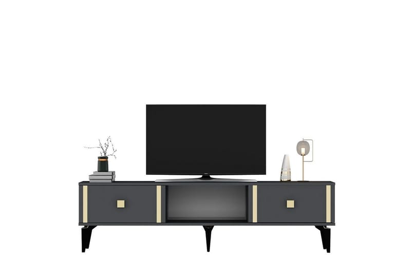 Male Tv-bänk 150 cm - Antracit/Guld - Möbler - Vardagsrum - Tv-möbler & mediamöbler - Tv-bänkar