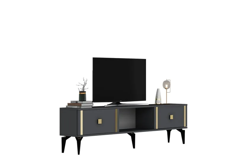 Male Tv-bänk 150 cm - Antracit/Guld - Möbler - Vardagsrum - Tv-möbler & mediamöbler - Tv-bänkar