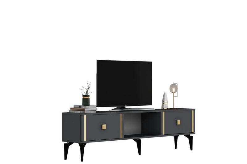 Male Tv-bänk 150 cm - Antracit/Guld - Möbler - Vardagsrum - Tv-möbler & mediamöbler - Tv-bänkar