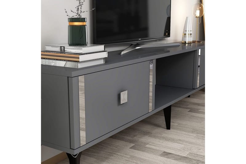 Male Tv-bänk 150 cm - Antracit/Silver - Möbler - Vardagsrum - Tv-möbler & mediamöbler - Tv-bänkar