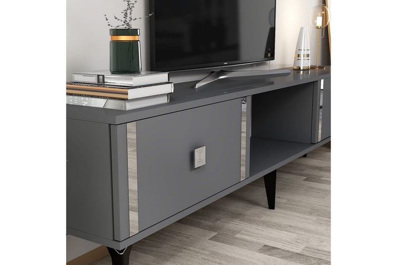 Male Tv-bänk 150 cm - Antracit/Silver - Möbler - Vardagsrum - Tv-möbler & mediamöbler - Tv-bänkar