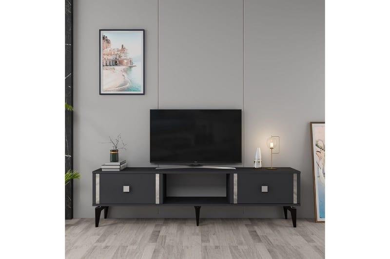 Male Tv-bänk 150 cm - Antracit/Silver - Möbler - Vardagsrum - Tv-möbler & mediamöbler - Tv-bänkar