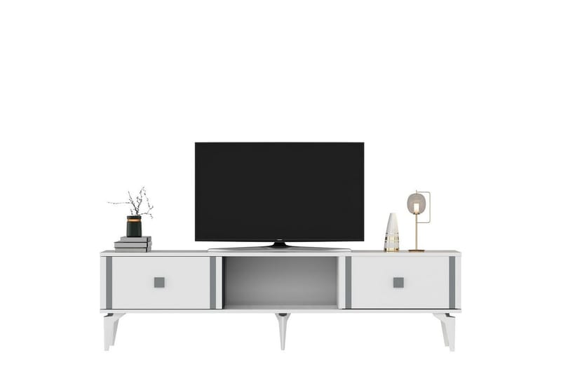 Male Tv-bänk 150 cm - Vit/Silver - Möbler - Vardagsrum - Tv-möbler & mediamöbler - Tv-bänkar