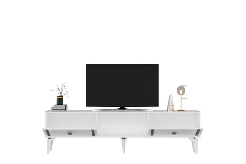 Male Tv-bänk 150 cm - Vit/Silver - Möbler - Vardagsrum - Tv-möbler & mediamöbler - Tv-bänkar
