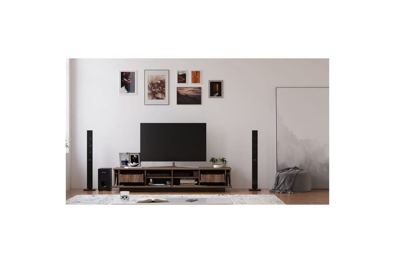 Malric TV Bänk 180 cm i Ek - Brun - Möbler - Vardagsrum - Tv-möbler & mediamöbler - Tv-bänkar