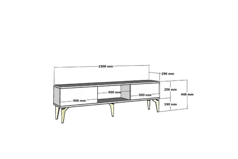 Maren Tv-bänk 150 cm - Ek/Antracit - Möbler - Vardagsrum - Tv-möbler & mediamöbler - Tv-bänkar