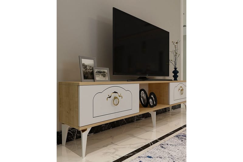 Maren Tv-bänk 150 cm - Ek/Vit - Möbler - Vardagsrum - Tv-möbler & mediamöbler - Tv-bänkar