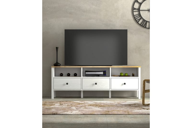 Marven Tv-bänk 160 cm - Natur/Vit - Möbler - Vardagsrum - Tv-möbler & mediamöbler - Tv-bänkar