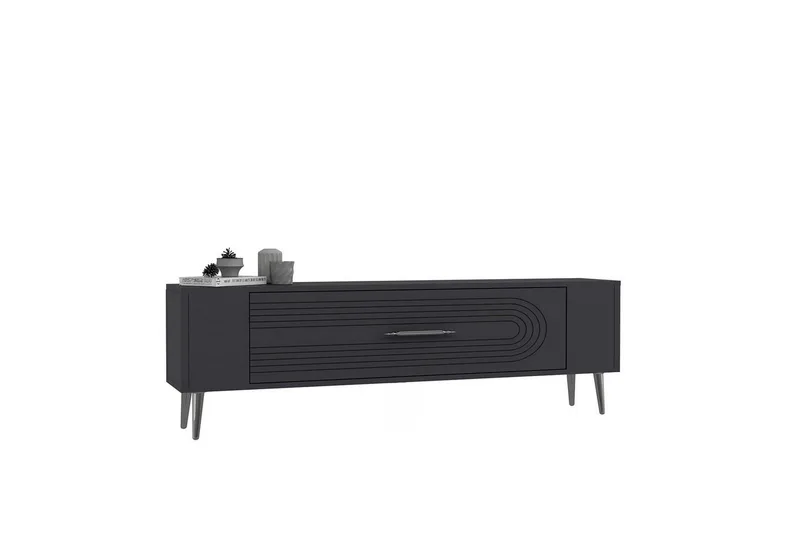 Mirel Tv-bänk 120 cm, Antracit/Silver