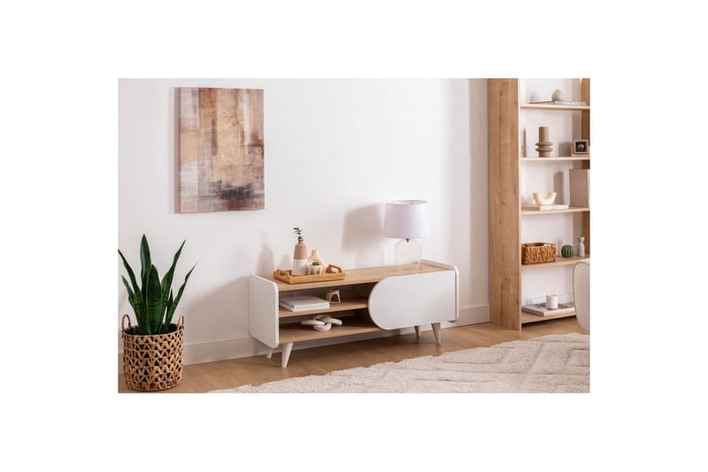 Mirra Tv-bänk 120 cm - Blå/Vit - Möbler - Vardagsrum - Tv-möbler & mediamöbler - Tv-bänkar