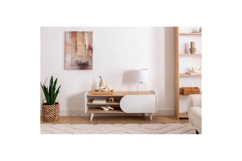 Mirra Tv-bänk 120 cm - Blå/Vit - Möbler - Vardagsrum - Tv-möbler & mediamöbler - Tv-bänkar