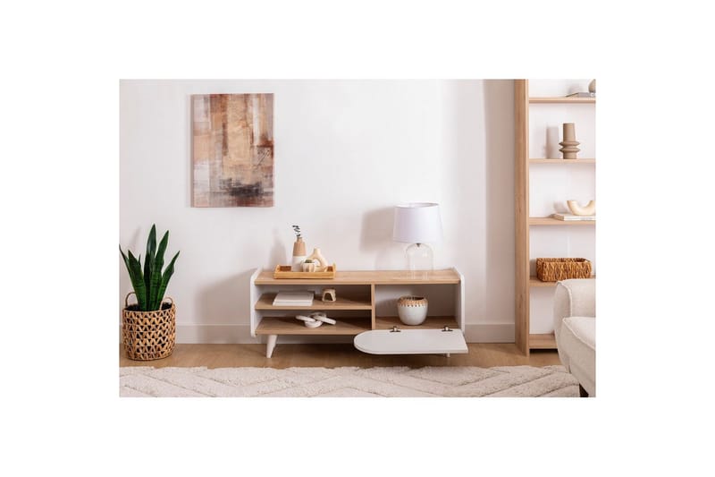 Mirra Tv-bänk 120 cm - Blå/Vit - Möbler - Vardagsrum - Tv-möbler & mediamöbler - Tv-bänkar