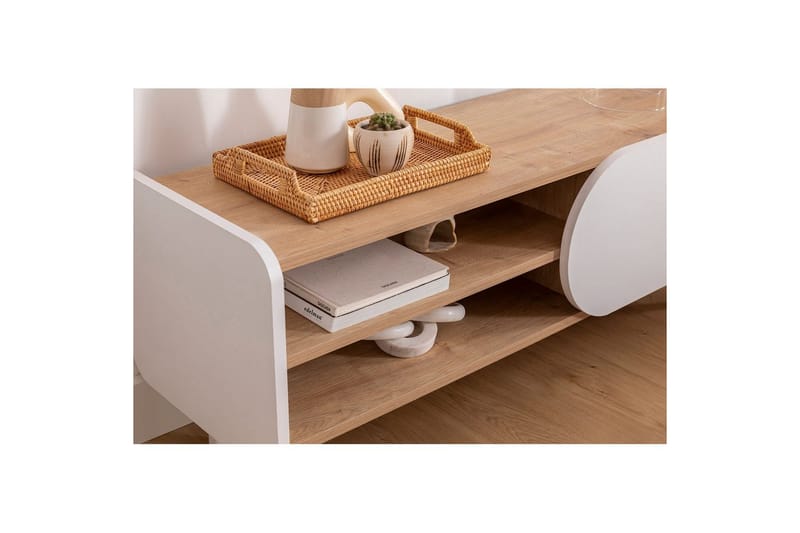 Mirra Tv-bänk 120 cm - Blå/Vit - Möbler - Vardagsrum - Tv-möbler & mediamöbler - Tv-bänkar