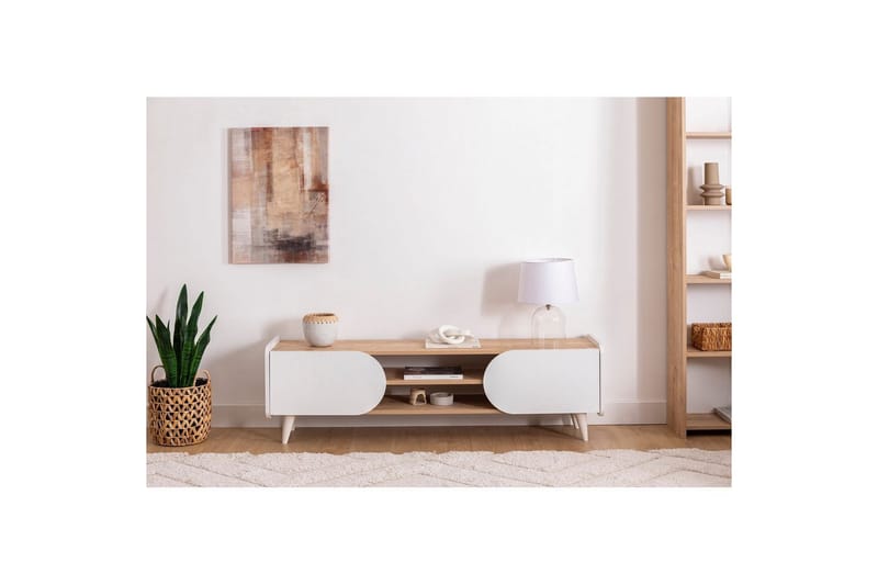 Mirra Tv-bänk 160 cm - Blå/Vit - Möbler - Vardagsrum - Tv-möbler & mediamöbler - Tv-bänkar