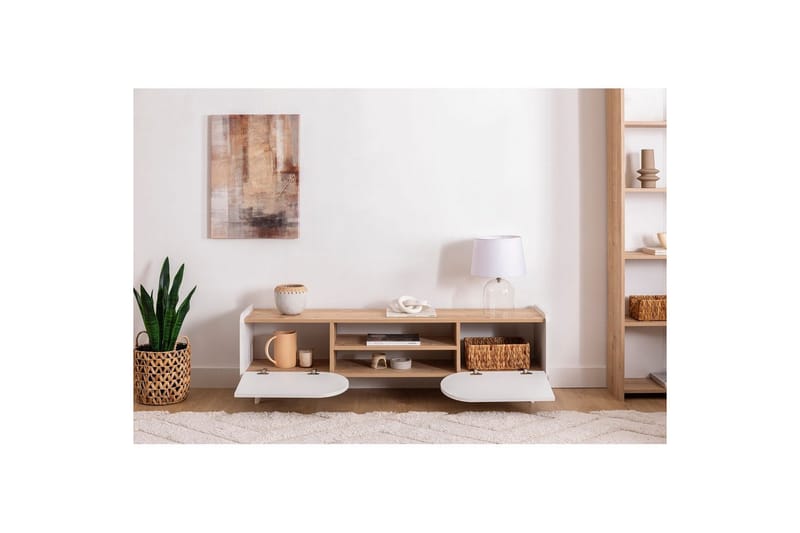 Mirra Tv-bänk 160 cm - Blå/Vit - Möbler - Vardagsrum - Tv-möbler & mediamöbler - Tv-bänkar