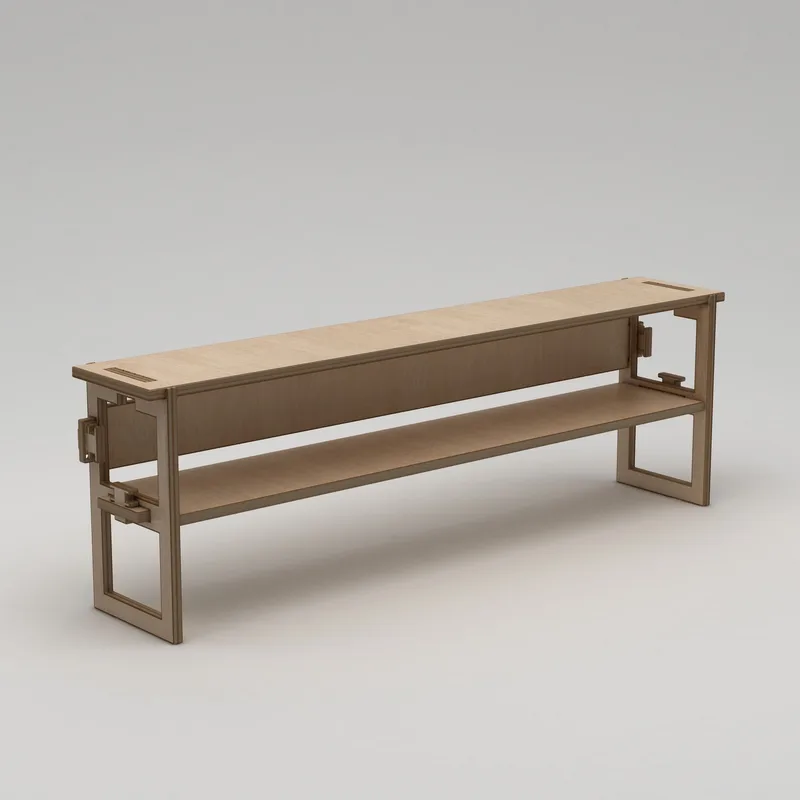 Mopira TV-bänk 220 cm - Naturträ - Möbler - Vardagsrum - Tv-möbler & mediamöbler - Tv-väggfästen & mediastativ - Tv stativ & väggfästen