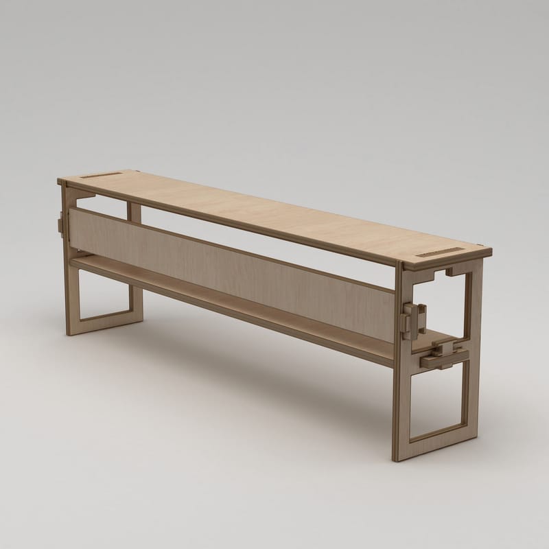 Mopira TV-bänk 220 cm - Naturträ - Möbler - Vardagsrum - Tv-möbler & mediamöbler - Tv-väggfästen & mediastativ - Tv stativ & väggfästen