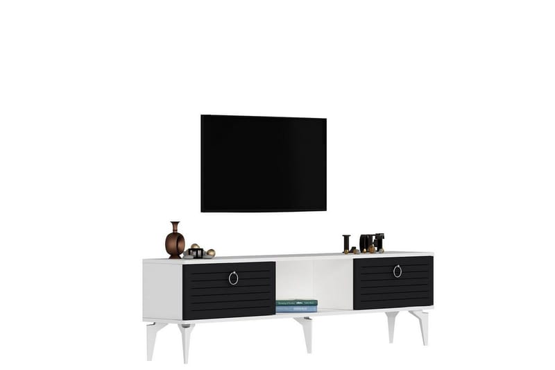 Mula Tv-bänk 150 cm - Vit/Antracit - Möbler - Vardagsrum - Tv-möbler & mediamöbler - Tv-bänkar