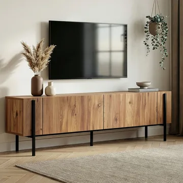 Nexus TV-bänk 180 cm - Atlantic Pine och svart - Möbler - Vardagsrum - Tv-möbler & mediamöbler - Tv-bänkar