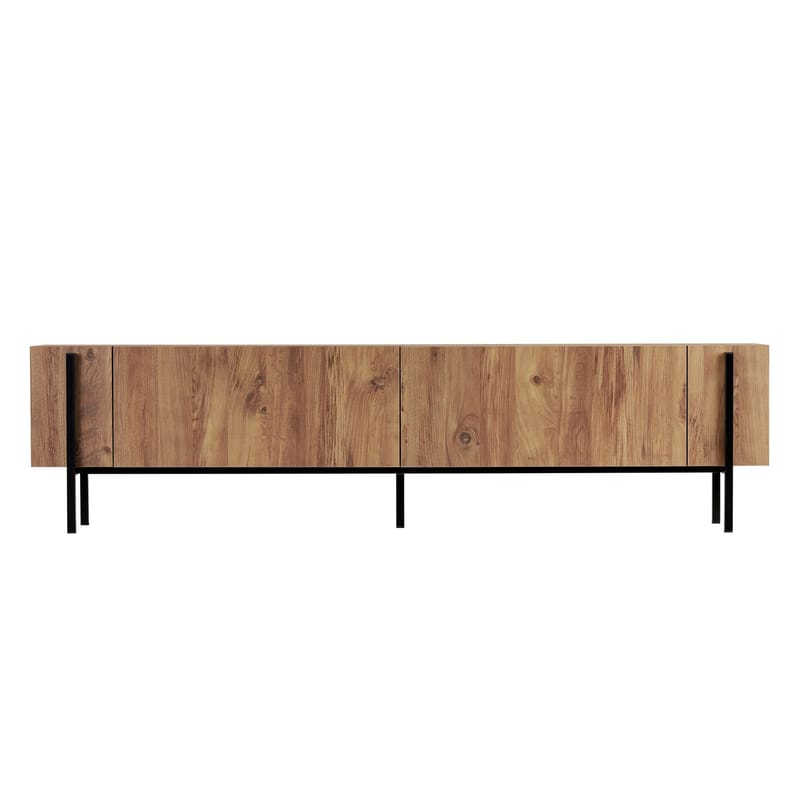 Nexus TV-bänk 180 cm - Atlantic Pine och svart - Möbler - Vardagsrum - Tv-möbler & mediamöbler - Tv-väggfästen & mediastativ - Tv stativ & väggfästen