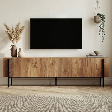 Nexus TV-bänk 180 cm - Atlantic Pine och svart - Möbler - Vardagsrum - Tv-möbler & mediamöbler - Tv-bänkar