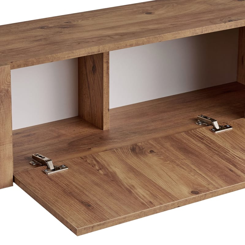 Nexus TV-bänk 180 cm - Atlantic Pine och svart - Möbler - Vardagsrum - Tv-möbler & mediamöbler - Tv-väggfästen & mediastativ - Tv stativ & väggfästen
