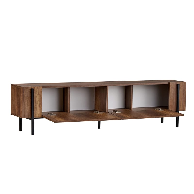 Nexus TV-bänk 180 cm - Barok valnöt och svart - Möbler - Vardagsrum - Tv-möbler & mediamöbler - Tv-väggfästen & mediastativ - Tv stativ & väggfästen