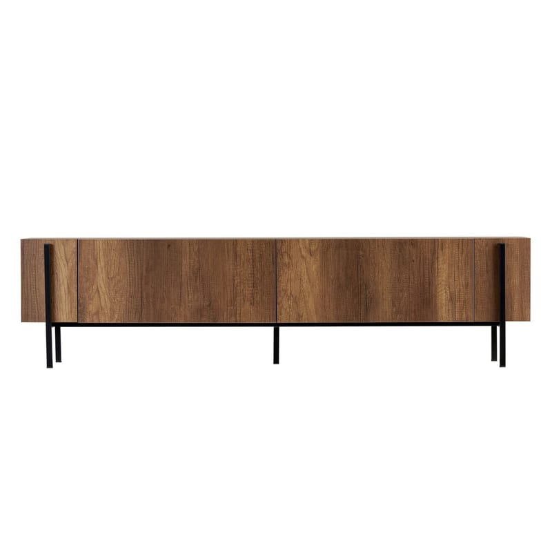 Nexus TV-bänk 180 cm - Barok valnöt och svart - Möbler - Vardagsrum - Tv-möbler & mediamöbler - Tv-väggfästen & mediastativ - Tv stativ & väggfästen